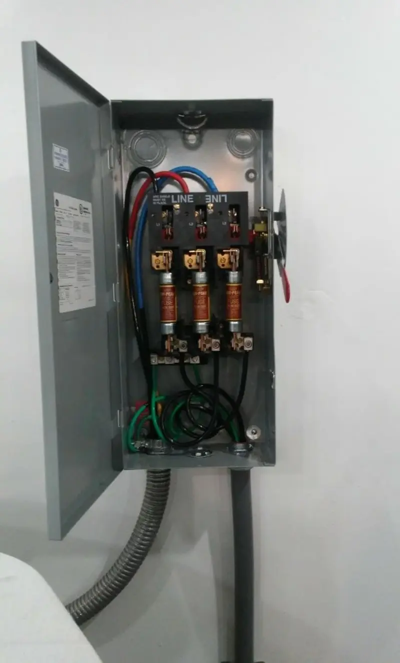 Three-phase disconnect switch installed for Electrical Wiring & Rewiring in East Nottingham
